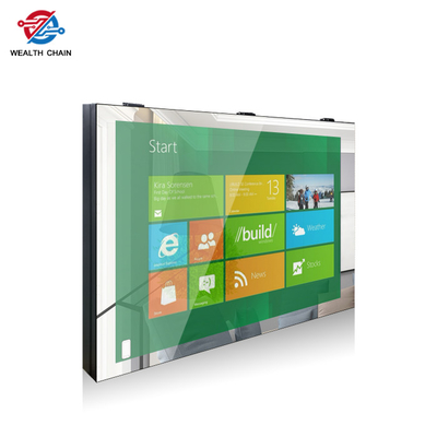 O Signage semi exterior Smart do LCD Digital espelha o vidro T/R 50%/50% LCD indica o tela táctil capacitivo