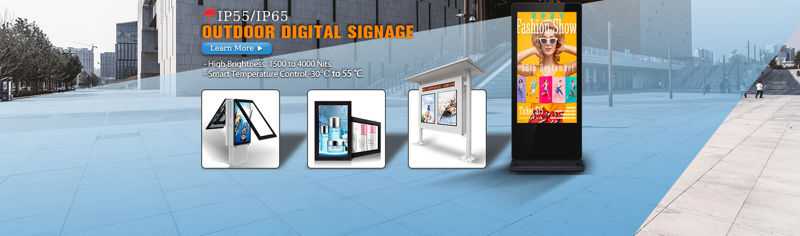 qualidade Signage exterior do LCD Digital fábrica