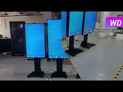 Hanging High Brightness LCD Display Dual Screens Glass Frame
