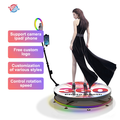 Plataforma de cabine de fotos de casamento 360 para promover relacionamento girador giratório automático