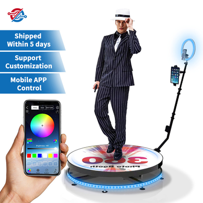 Video Spin Selfie Platform 360 Automático Photo Booth com suporte giratório