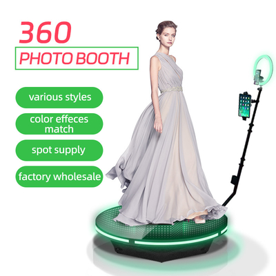 Máquina video de Selfie da cabine de vidro da foto do rádio 360 do RGB da plataforma para o clube do casamento