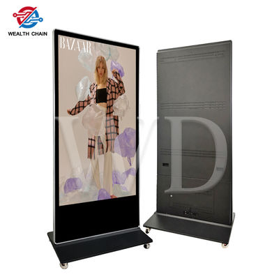 75 tela de anúncio ereta do LG 4K da exposição do LCD da polegada com rodas móveis