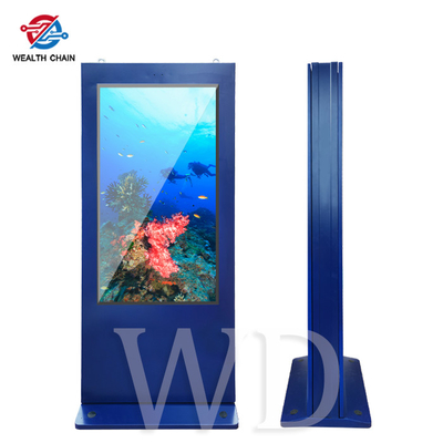 Brilho ajustável da tela de WIFI 2.4G Bluetooth 5,0 exteriores do totem do Signage do LCD Digital dos azuis marinhos